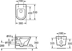 Ambassador Унитаз Ritz подвесной безободковый белый с сиденьем микролифт – фотография-12